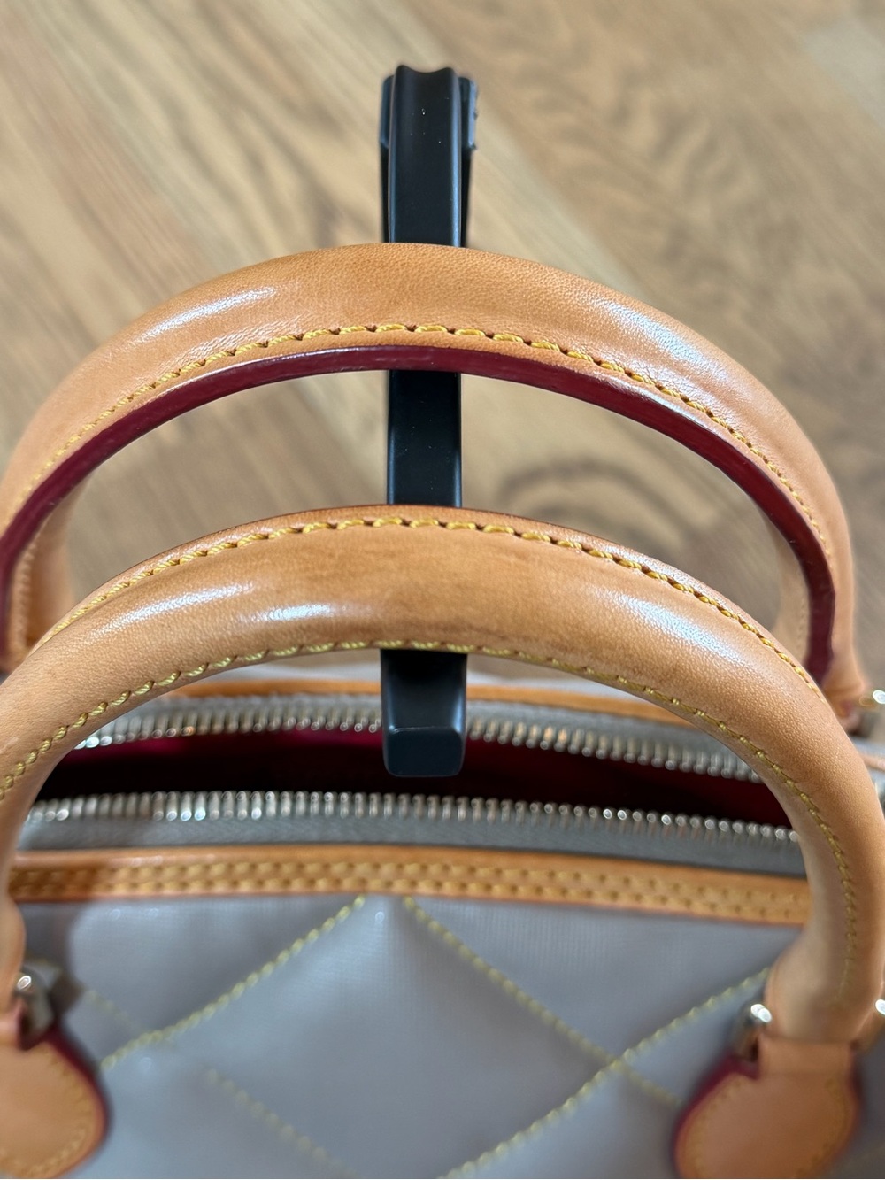 Dooney & Bourke Quilted Nylon Satchel with Leather Trim - Picture 11 of 11